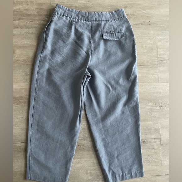 Zara Women's Dress Pants Size Large Gray High-Waisted Trouser Pleated SZ L - Picture 6 of 8